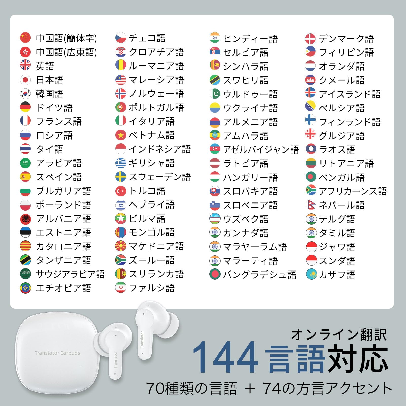 Amazon.co.jp: 翻訳イヤホン 翻訳機 Wooask M3 PLUS ウーアスク